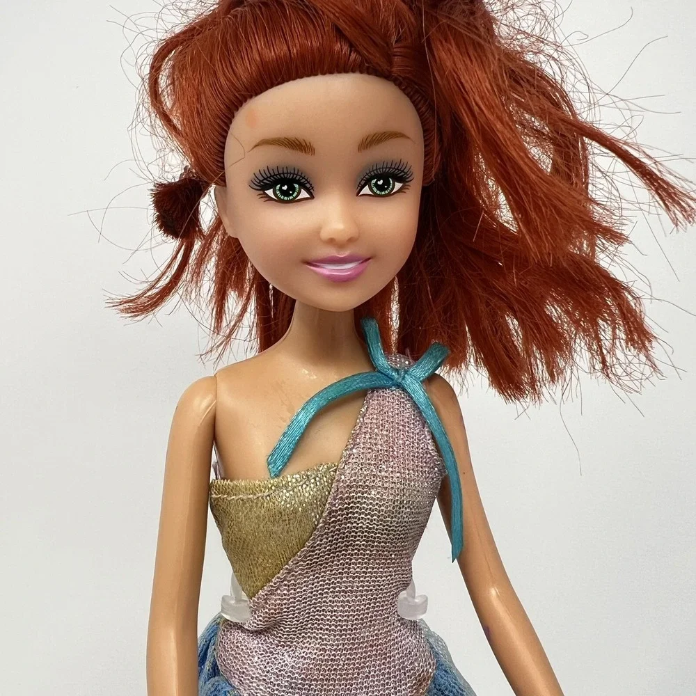 Zuru Sparkle Girlz Fashion Fantasy Doll Collection Red Hair Doll Pink Blue Dress